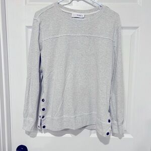 Shop Wanna B Long Sleeve Side Button Top